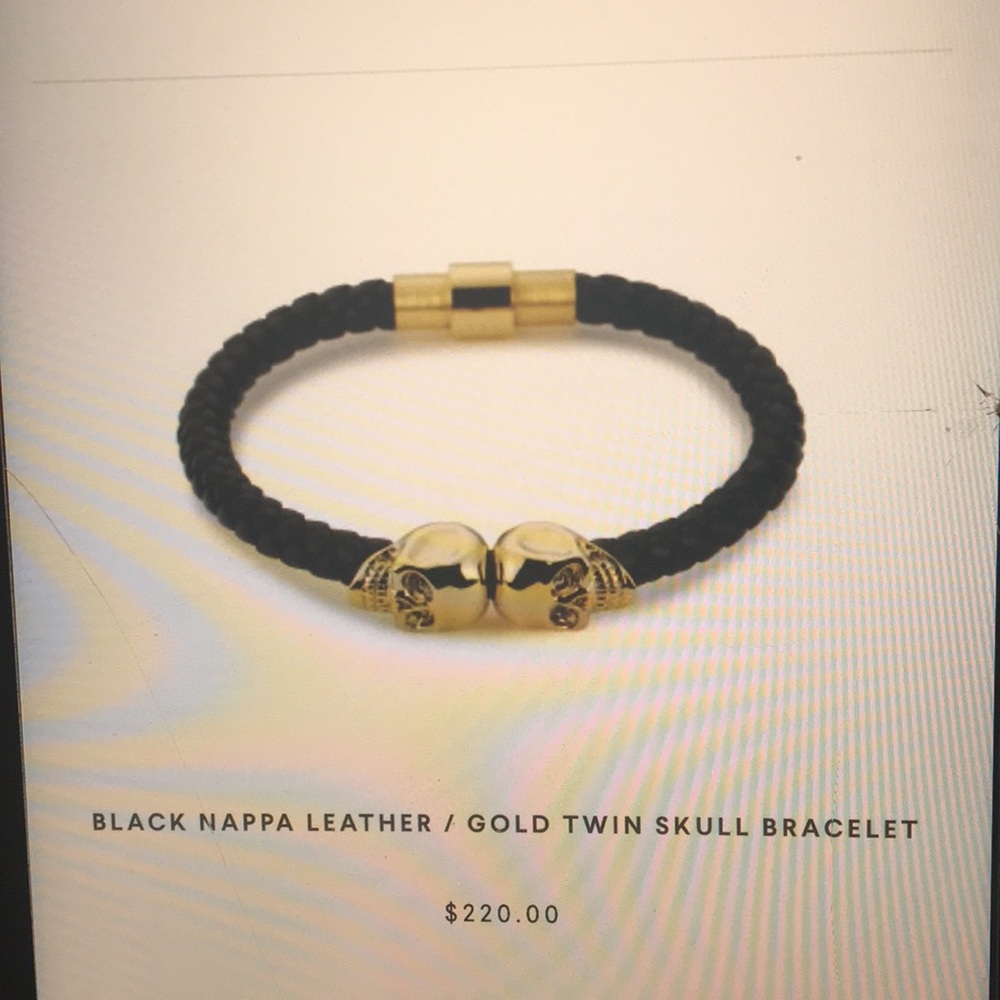 18k gold skull bracelet